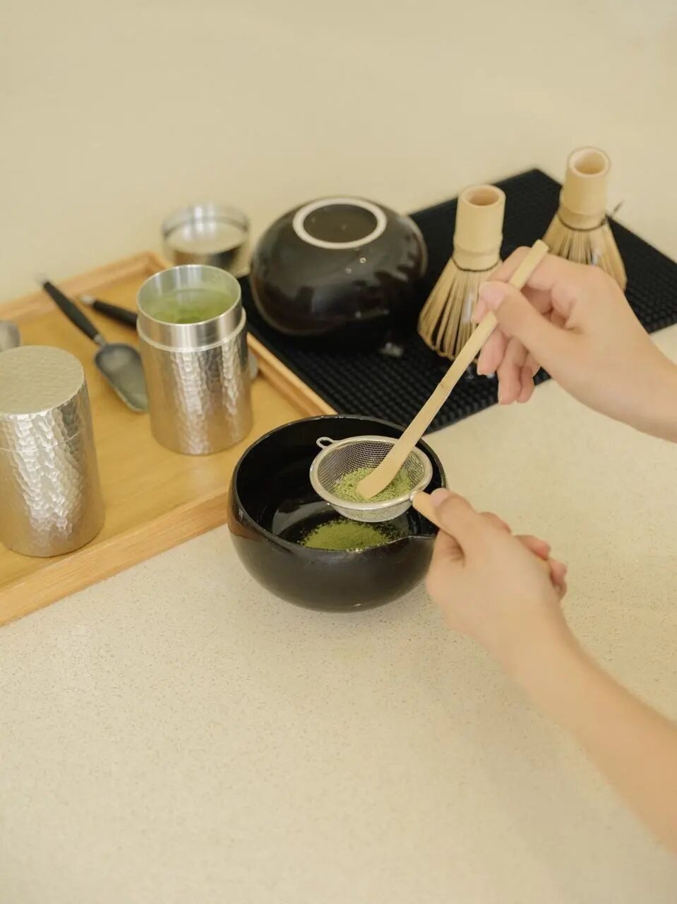 Tea preparation makes the process part of the visit.