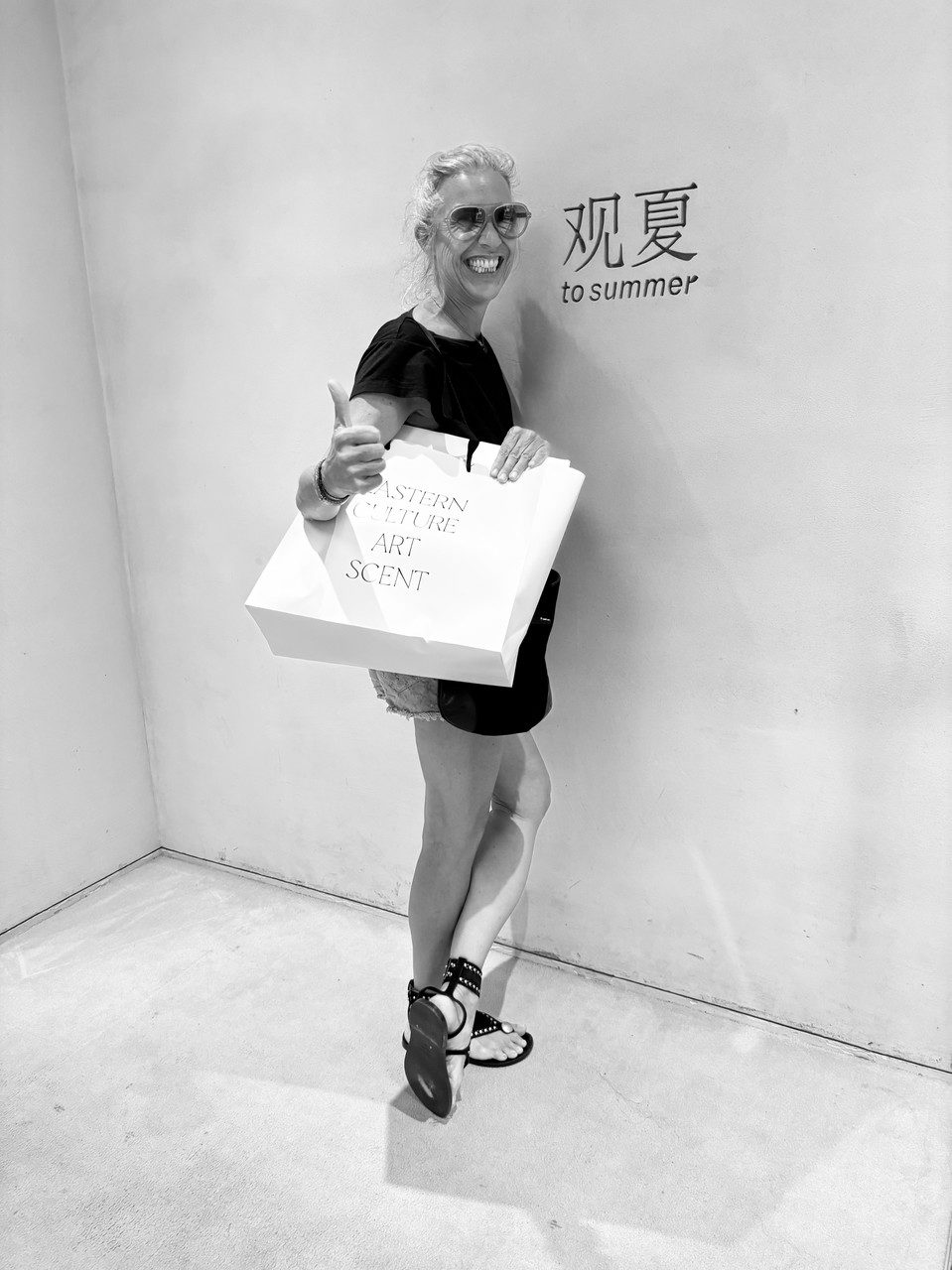 Isabel Marant outside the Xianting store in Shanghai.